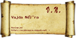 Vajda Nóra névjegykártya