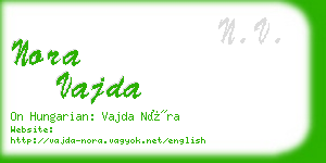 nora vajda business card